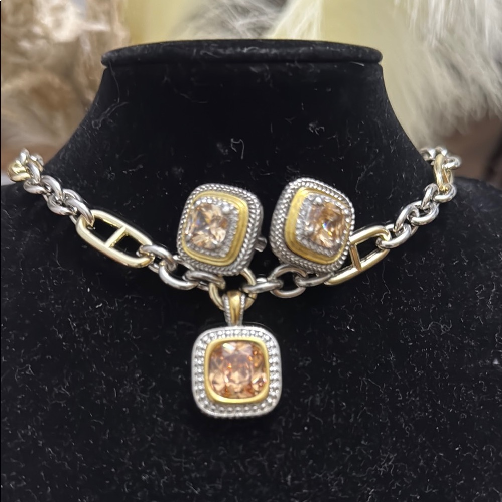 Elegant Two-Tone Jewelry Set